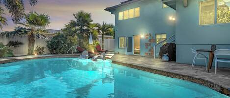A heated pool
