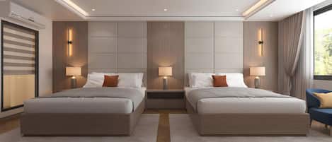 Superior Double Room, Mountain View | Egyptian cotton sheets, premium bedding, down comforters