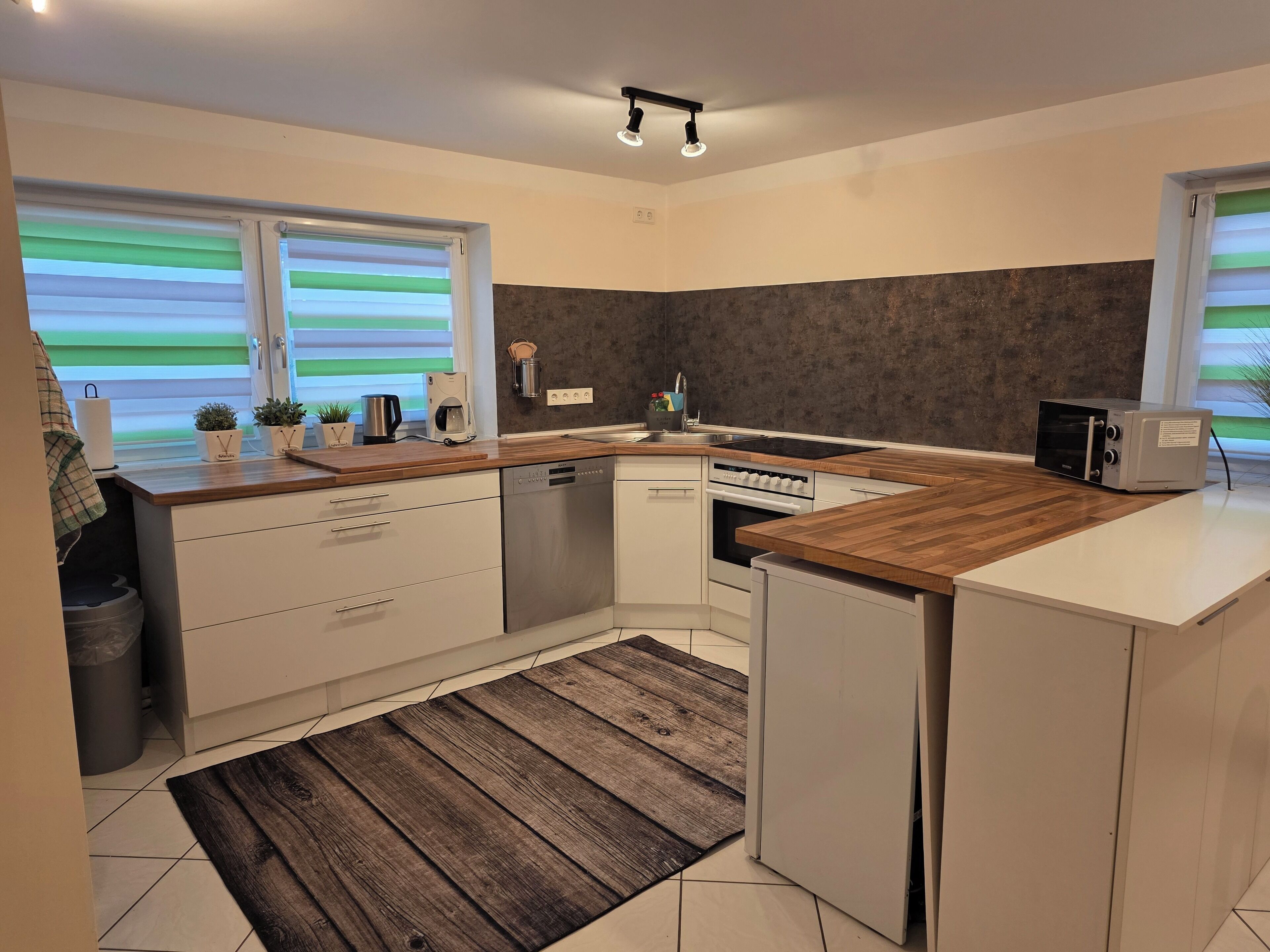 Microwave, oven, stovetop, dishwasher