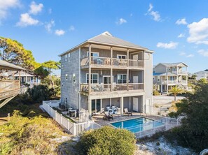 Exterior - Gulf Views from Deck! Private Pool! Dogs Allowed! Gas Grill! (Port St. Joe)