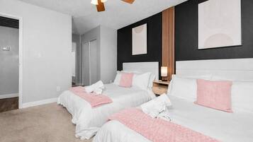 2 bedrooms, iron/ironing board, travel crib, WiFi