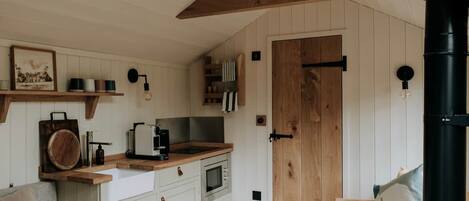 Microondas y parrilla de estufa