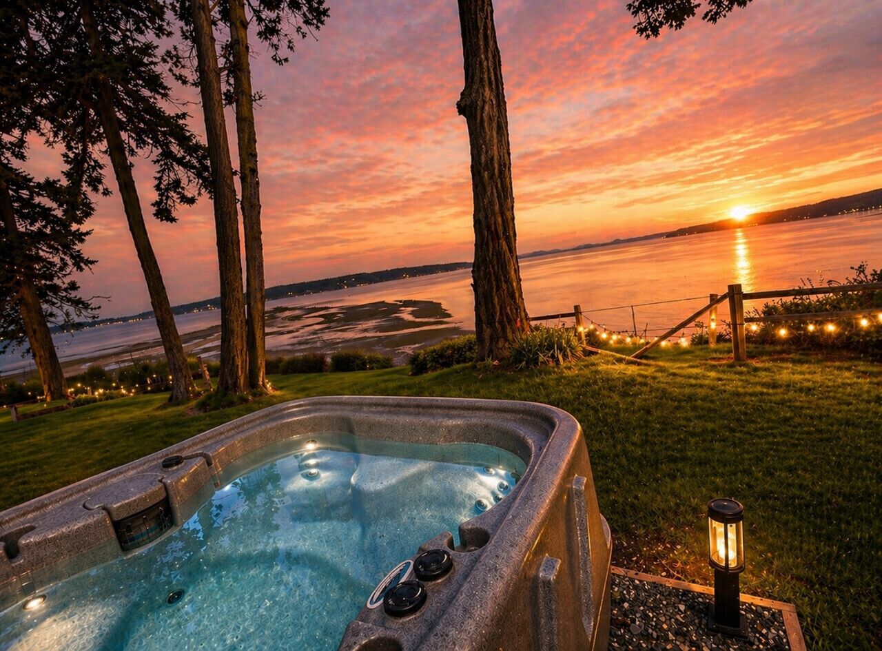 Outdoor spa tub