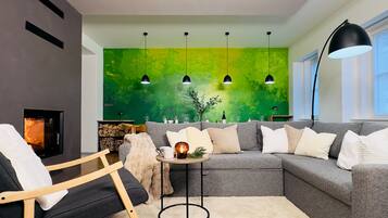 TV connectée, cheminée