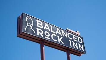 A sign for the Balanced Rock Inn.