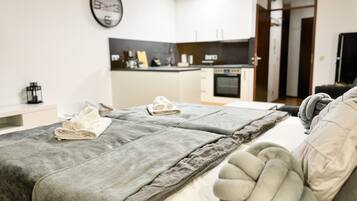 Iron/ironing board, WiFi, bed sheets