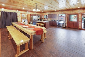 Dining - Spacious 8-bedroom Cabin in the Smokies w/ Heated Pool, Hot Tub, & Movie/Game Rm (Sevierville)