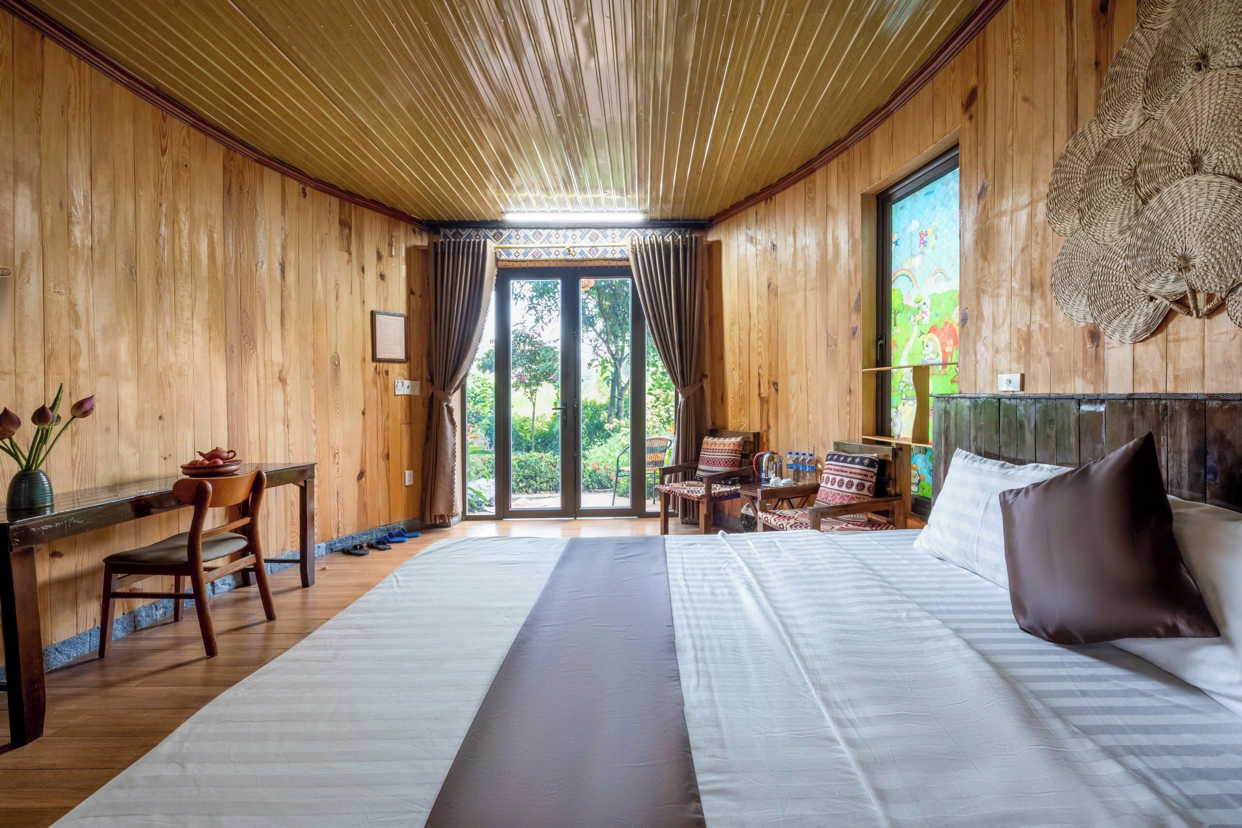 Stuga Superior - utsikt mot bergen | Skrivbord, mörkläggningsgardiner, gratis wi-fi och rullstolsanpassning