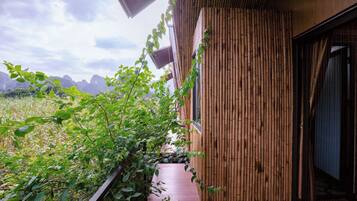 Familienbungalow, Balkon, Bergblick | Außendetails