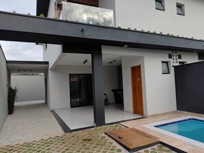 Terrace/patio - Refuge 1 Indaiá Beach Bertioga 150 meters from the sea (Bertioga)