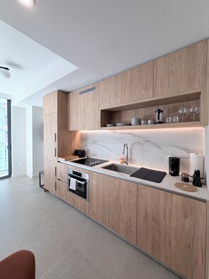 Fridge, microwave, oven, stovetop - Luxury Studio in Best Location. (Miami)