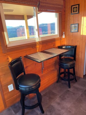 Dining - Tiny Cabin in NC with Big Views of the Blue Ridge Mountains from every window (Sparta)