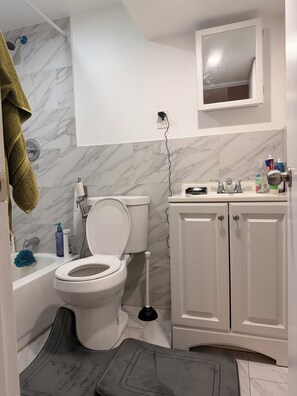 Towels, soap, toilet paper