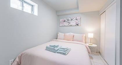 Comfortable Walk Up Basement One Bedroom Plus Living Free Parking