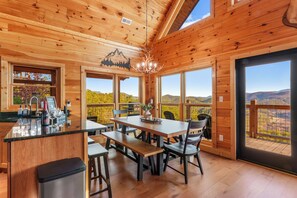 Dining - Smoky Mountain Cabin with Breathtaking Views, Sleeps 12, Gameroom,Hot tub (Sevierville)