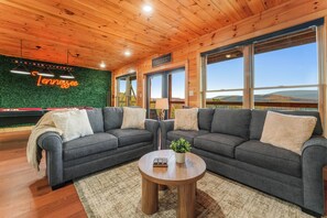 Games room - Smoky Mountain Cabin with Breathtaking Views, Sleeps 12, Gameroom,Hot tub (Sevierville)