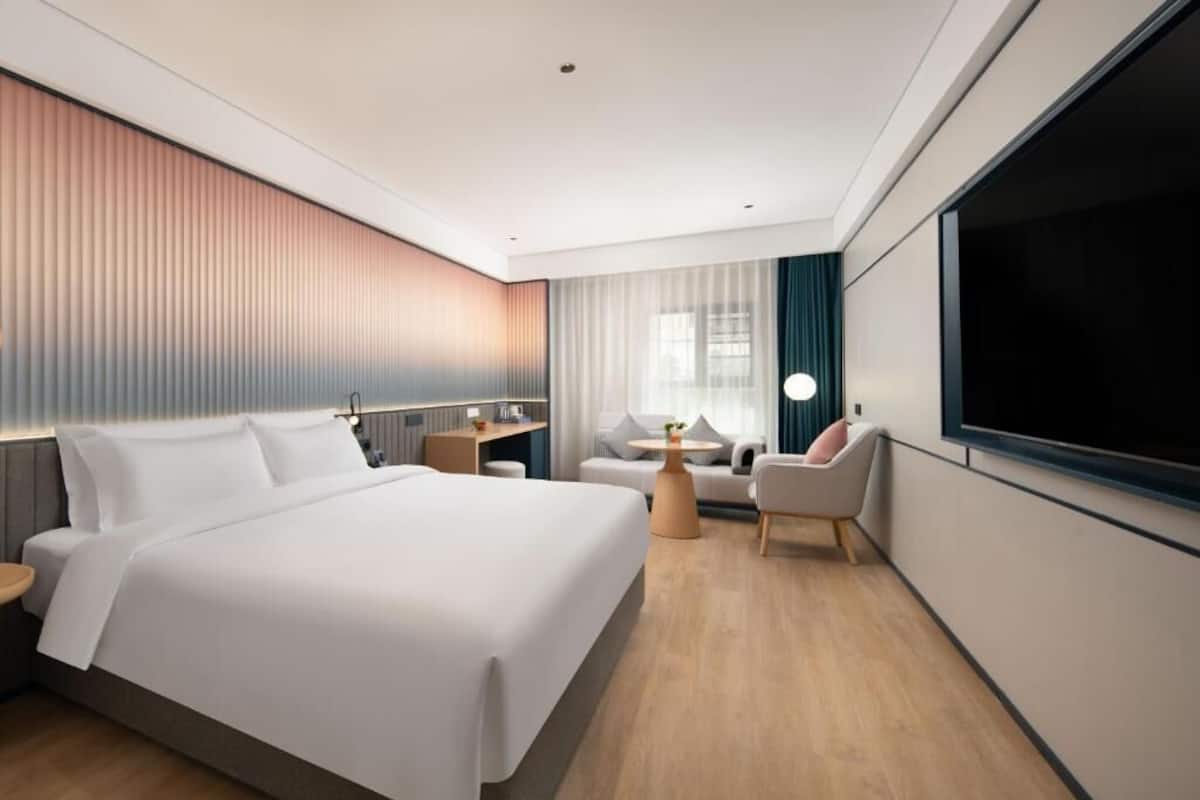 Business-Doppelzimmer, 1 Queen-Bett, Nichtraucher, Klimaanlage | Schreibtisch, laptopgeeigneter Arbeitsplatz, Verdunkelungsvorhänge