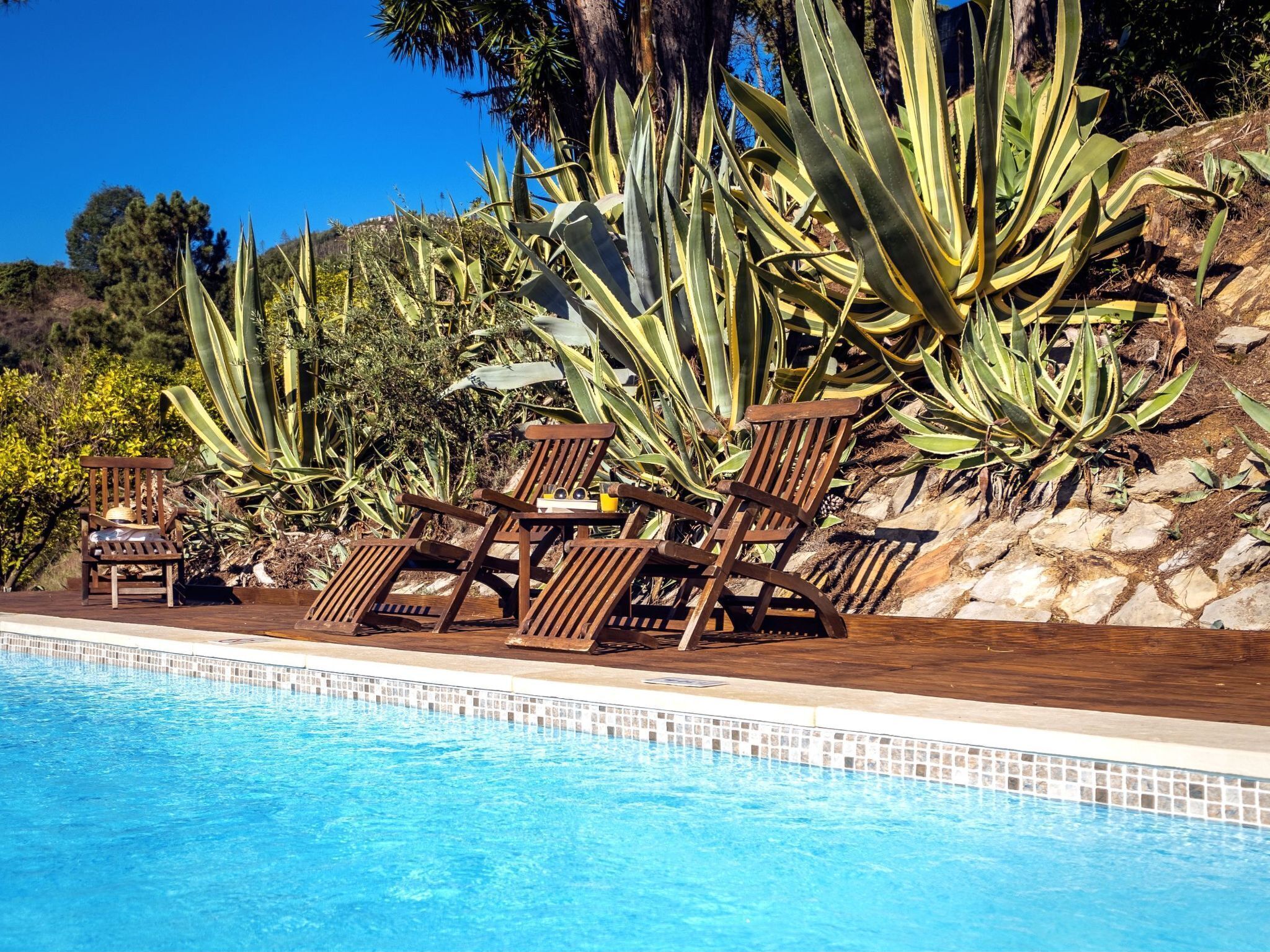 A heated pool