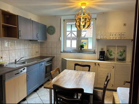 Private kitchen. Small old vacation home in the middle of Germany