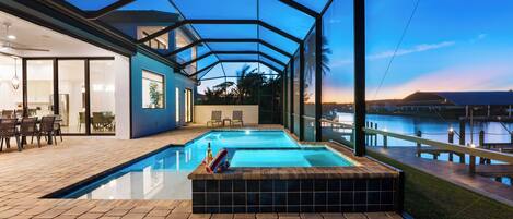 Outdoor pool, a heated pool