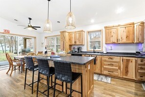 Fridge, microwave, oven, stovetop - Cozy Home w/ Lake Camelot Access & EV Charger (Nekoosa)