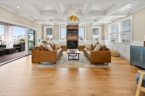 Smart TV, fireplace, books - Summer House - Luxury 5BR w/ Heated Pool Near Beach (Ocean City)