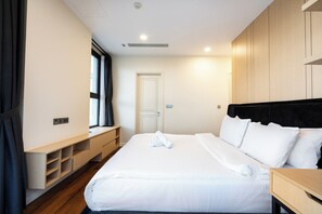 Luxury Apartment, 2 Bedrooms, Balcony, City View | Free minibar, desk, laptop workspace, blackout curtains - Sunny Madison Luxury Residence (Distric one)