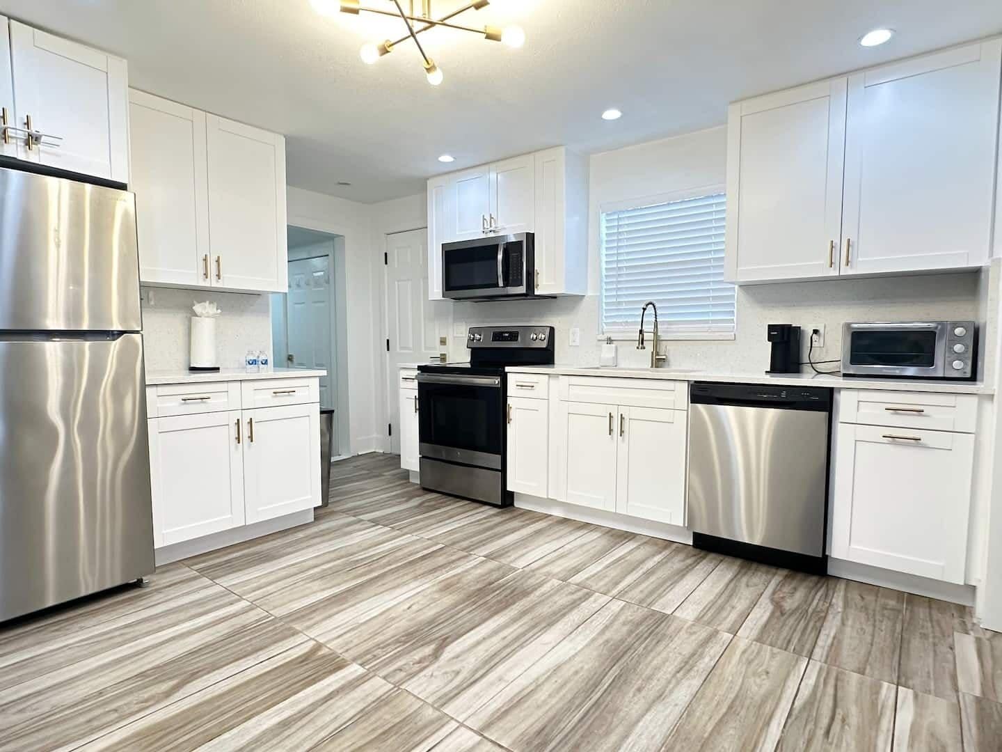 Microwave, oven, stovetop, dishwasher