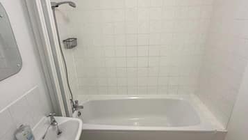 Hair dryer, towels, toilet paper