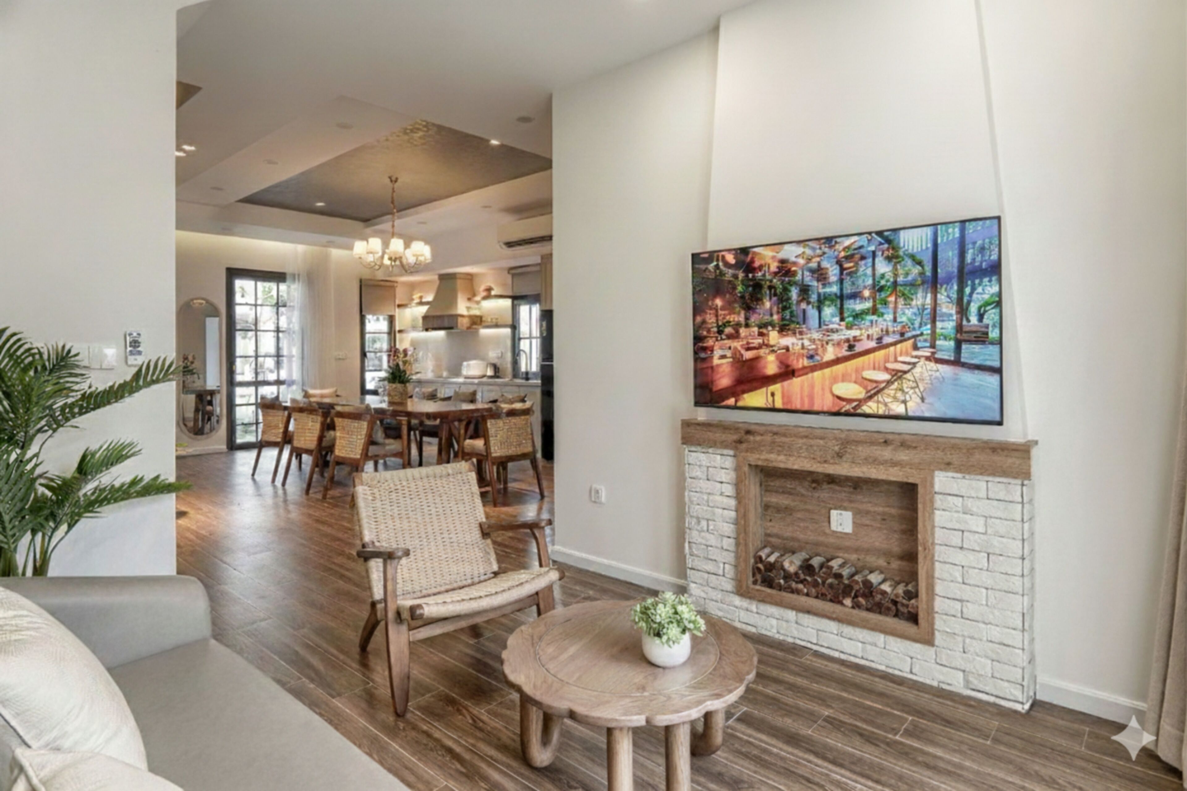 Deluxe Villa, Balcony, Courtyard View | Living area