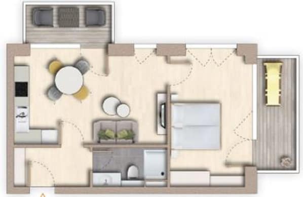Floor plan - The View B10 AHOI - Sea view, balcony, 2nd floor, shared. (Dagebüll)