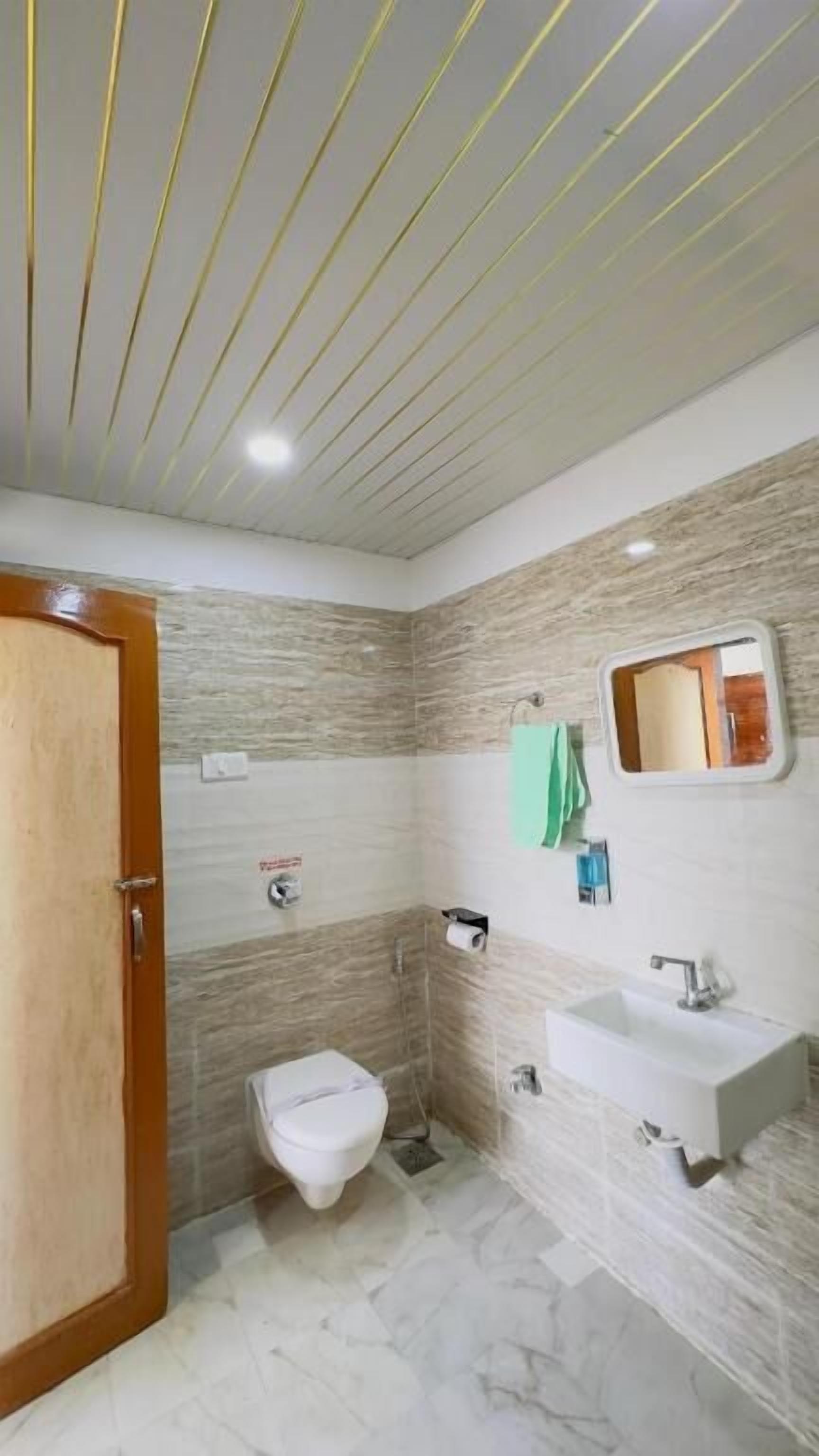 Free toiletries, hair dryer, slippers, towels