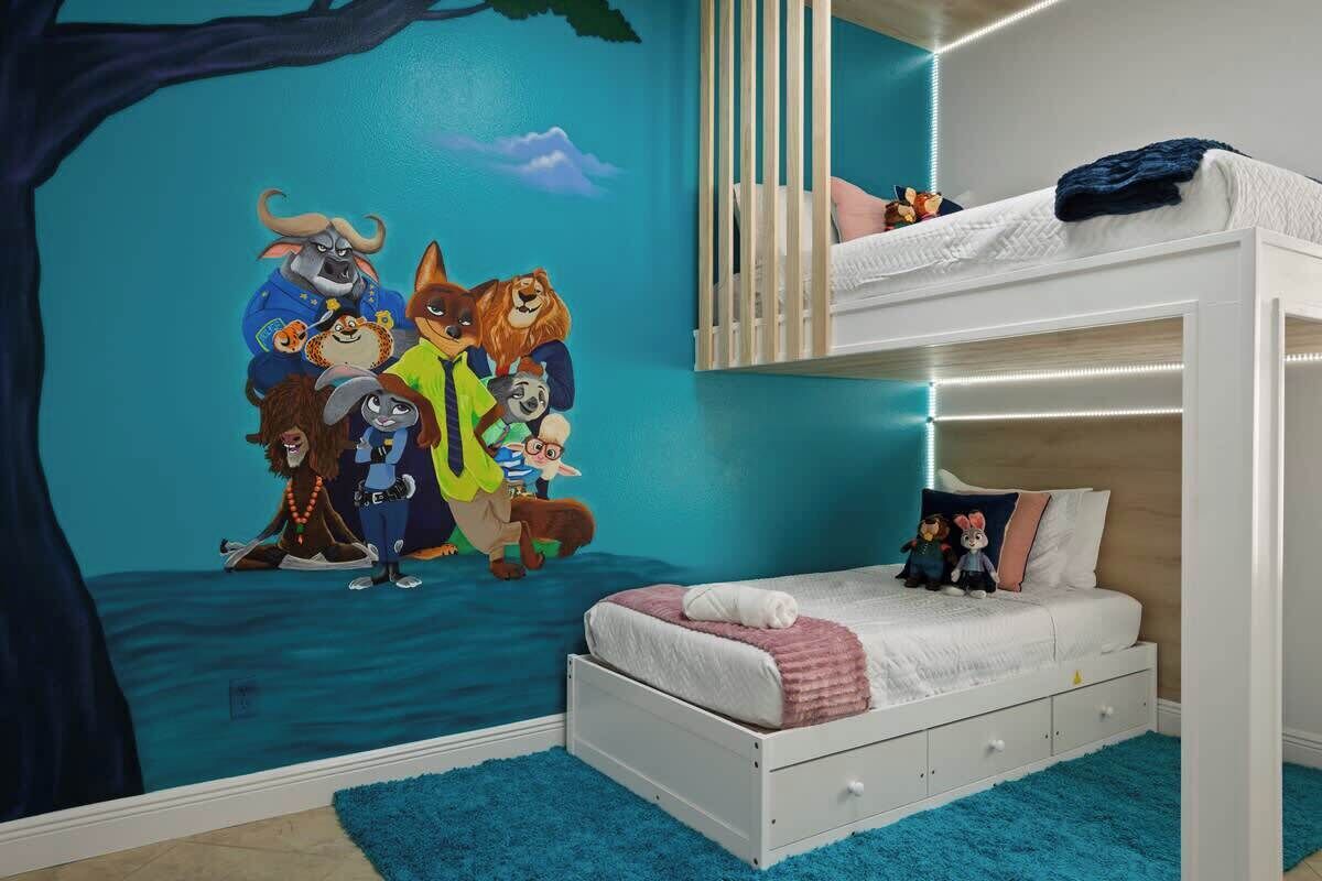 4 bedrooms, iron/ironing board, travel cot, WiFi