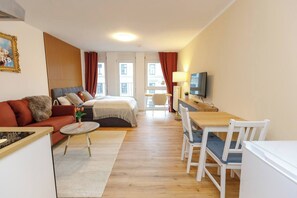 Deluxe-huoneisto, kaupunkinäköala | Oleskelualue