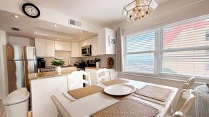 Fridge, microwave, oven, stovetop - Gateway Villas #694 Beachfront Condo w/ Private Balconies & Gulf View (Fort Myers Beach)