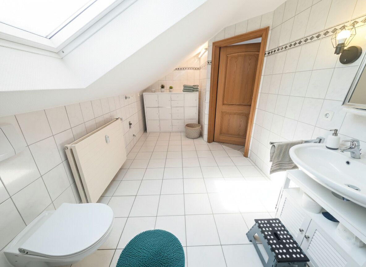 Een haardroger, zeep, toiletpapier