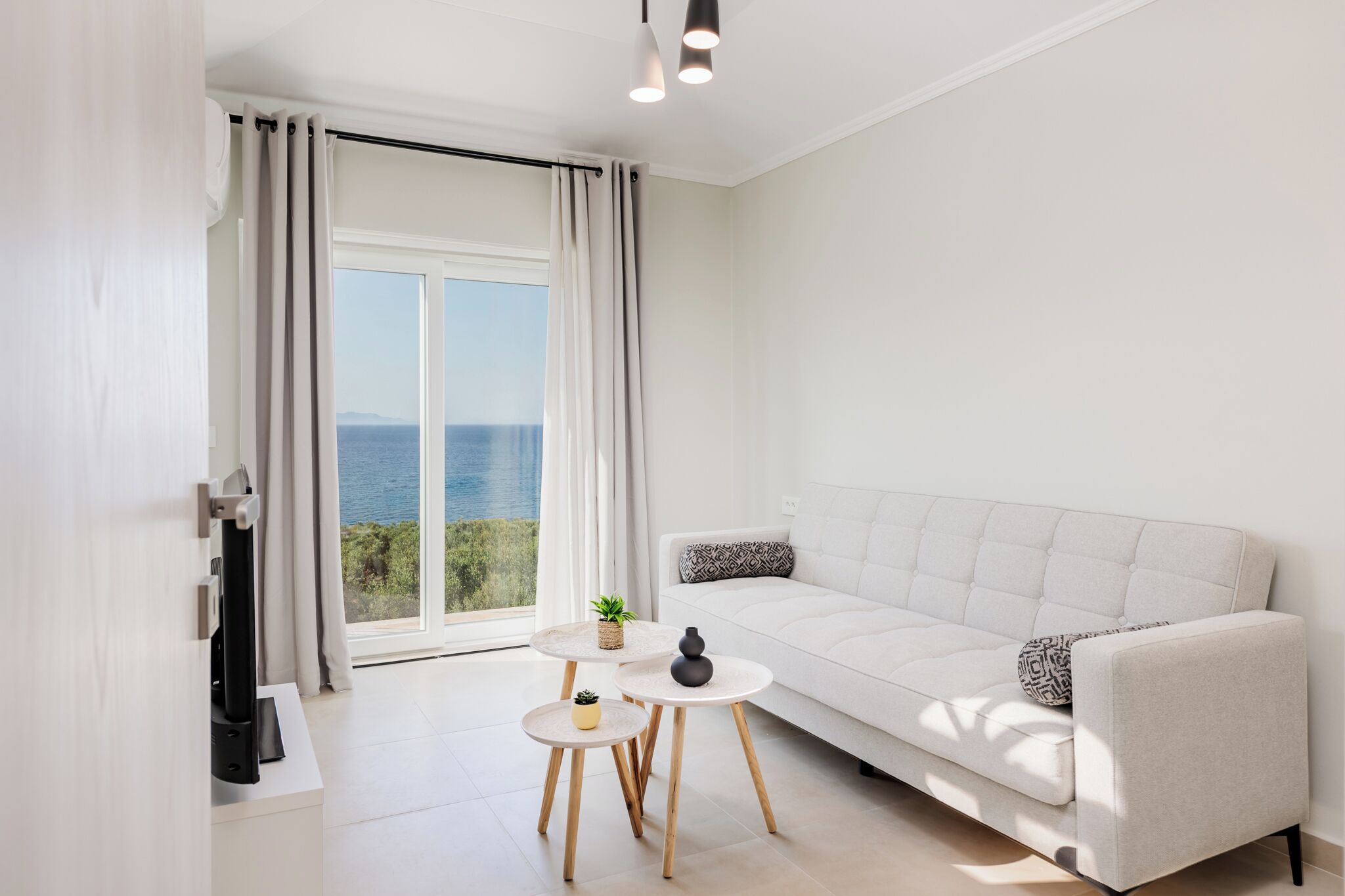 Appartement, balcon, vue mer | Coin séjour