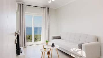 Appartement, balcon, vue mer | Coin séjour