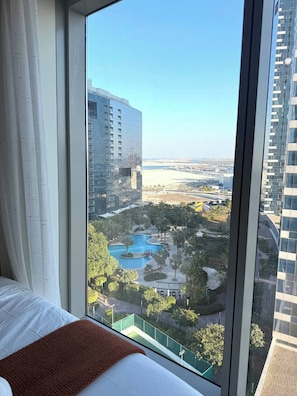 Iron/ironing board, WiFi, bed sheets - High-Floor 2BR + Maid  Sleeps 9 Pool View Reem Island (Abu Dhabi)