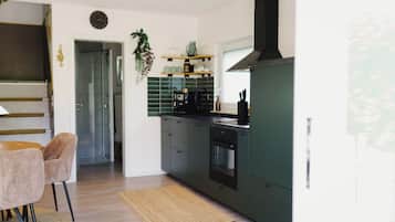 Dúplex Confort, 2 habitaciones, alberca privada | Cocina privada | Refrigerador, horno, parrilla de estufa y lavavajillas