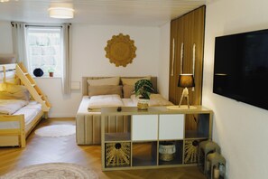 Superior Studio Suite, Multiple Beds, Private Pool | Desk, laptop workspace, free WiFi