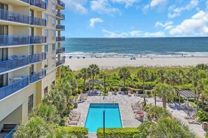 Outdoor pool - Ocean View Resort Condo w Private Master Suite (Myrtle Beach)