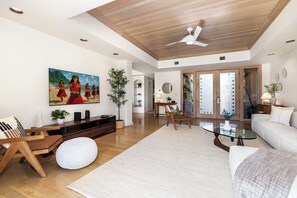 Casa adosada, varias camas, lanai, vistas al campo de golf (Mauna Lani Islands D3) | Zona de estar