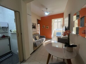 Living area - Cozy 1-bedroom apartment in awesome Rio de Janeiro with AC (Rio de Janeiro)