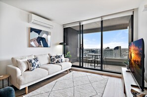 Apartment | Living room - Stylish Two-bed Retreat in Central Melbourne (Melbourne)