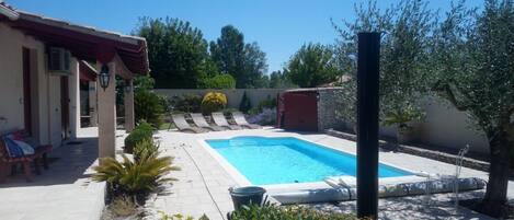 Outdoor pool, a heated pool