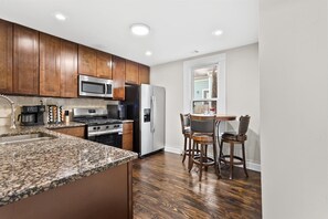 Microwave, oven, stovetop, dishwasher - Historic 3BR Craftsman W/Hot Tub near Mercedes Benz, Downtown, Airport (Atlanta)
