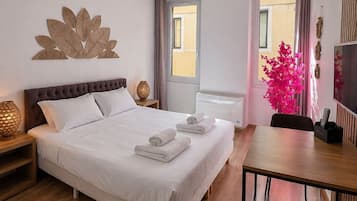 Departamento Deluxe, vista a la ciudad | Ropa de cama de alta calidad, cortinas blackout y wifi gratis