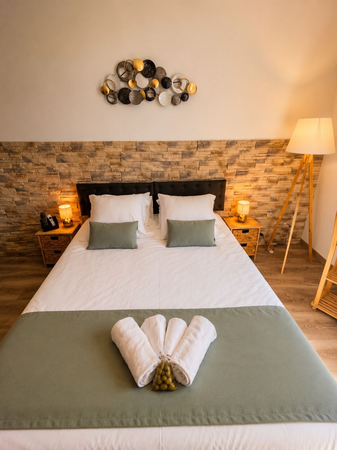 Premium bedding, blackout curtains, free WiFi, bed sheets