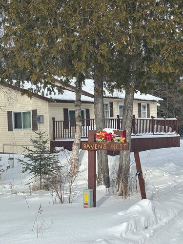 Lake Huron views, ideally located in Eastern UP.Has deck, wildlife, and privacy.